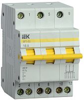 Выключатель-разъединитель трехпозиционный ВРТ-63 3P 16А | код MPR10-3-016 | IEK